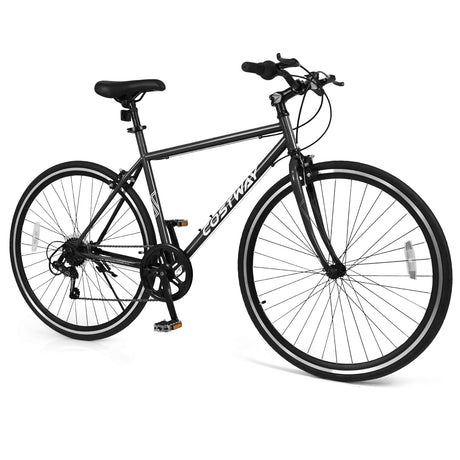 Bicicleta de montaña de 26 pulgadas, ajustable con 6 velocidades y ruedas de goma todoterreno