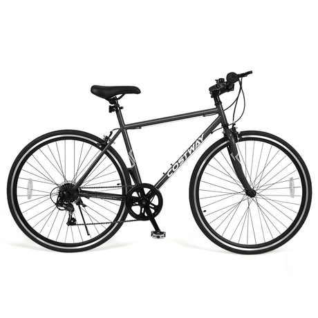 Bicicleta de montaña de 26 pulgadas, ajustable con 6 velocidades y ruedas de goma todoterreno
