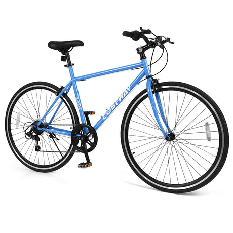 Bicicleta de montaña de 26 pulgadas, ajustable con 6 velocidades y ruedas de goma todoterreno
