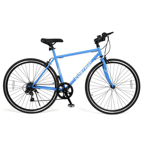 Bicicleta de montaña de 26 pulgadas, ajustable con 6 velocidades y ruedas de goma todoterreno