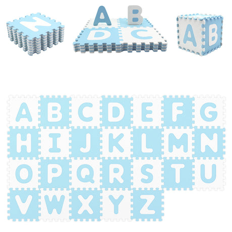 26 tapetes de juego de ABC entrelazados con letras desmontables
