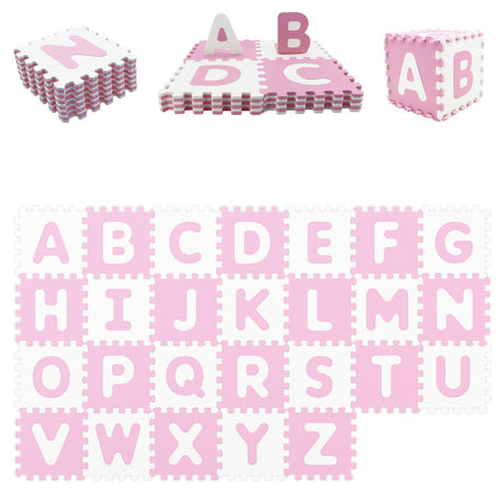 26 tapetes de juego de ABC entrelazados con letras desmontables