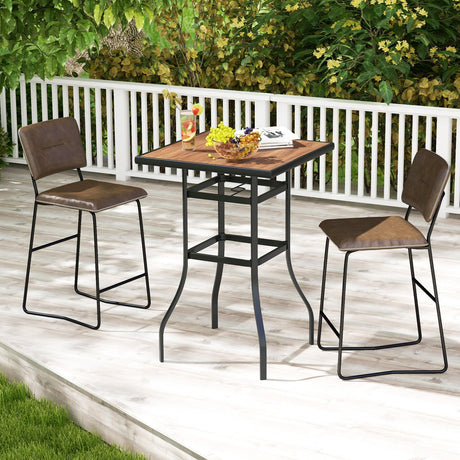 Mesa de bar para patio de 27.5 pulgadas para jardín, patio trasero, piscina