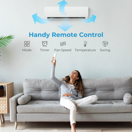 27000 BTU Aire Acondicionado Mini Split de 2 Zonas y 19 SEER2 con Bomba de Calor