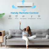 27000 BTU 2 Zone 19 SEER2 Mini Split AC with Heat Pump