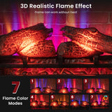 27 Inch Freestanding Fireplace with Remote Control