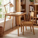 Mesa de comedor cuadrada de bambú de 27.5 pulgadas para 2-4 personas - Natural