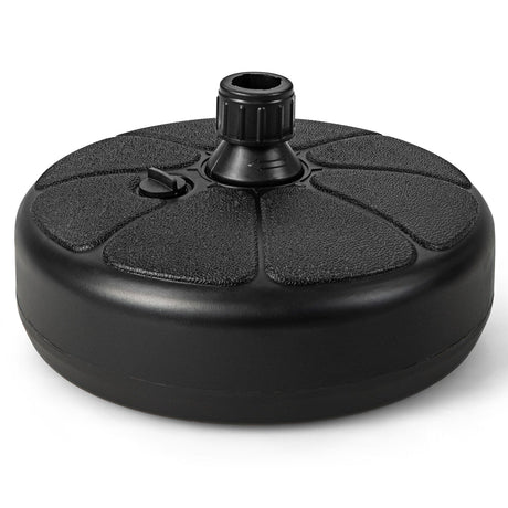 Base de soporte redonda rellenable de 27 lb para sombrilla para patio, jardín, piscina