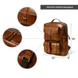 Tan Portland Laptop Backpack