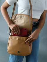 El bolso Croco - Beige
