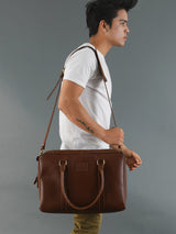 Dixon Brown Buffalo Leather Portafolio Ejecutivo de Piel Búfalo para Laptop