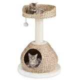 28 Inches Hand-Made Cat Tree Tower with Jump Platform