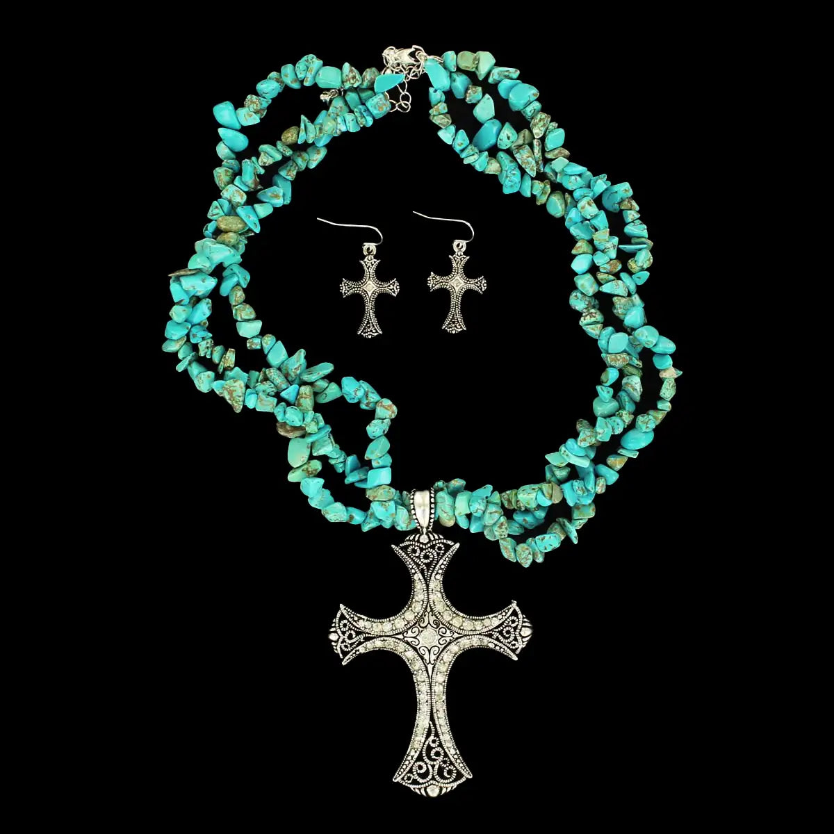 Fe del Desierto - Conjunto de collar y pendientes para mujer