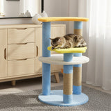 29 Inches Cute Modern Cat Tree with Star and Moon Shaped Platforms