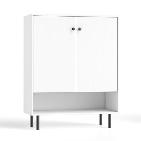 Aparador bufet de cocina de 2 puertas con estante ajustable - Blanco