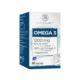 Naturalnest Omega-3 1200mg Fish Oil Capsules - 60 Softgels for Heart Health Support