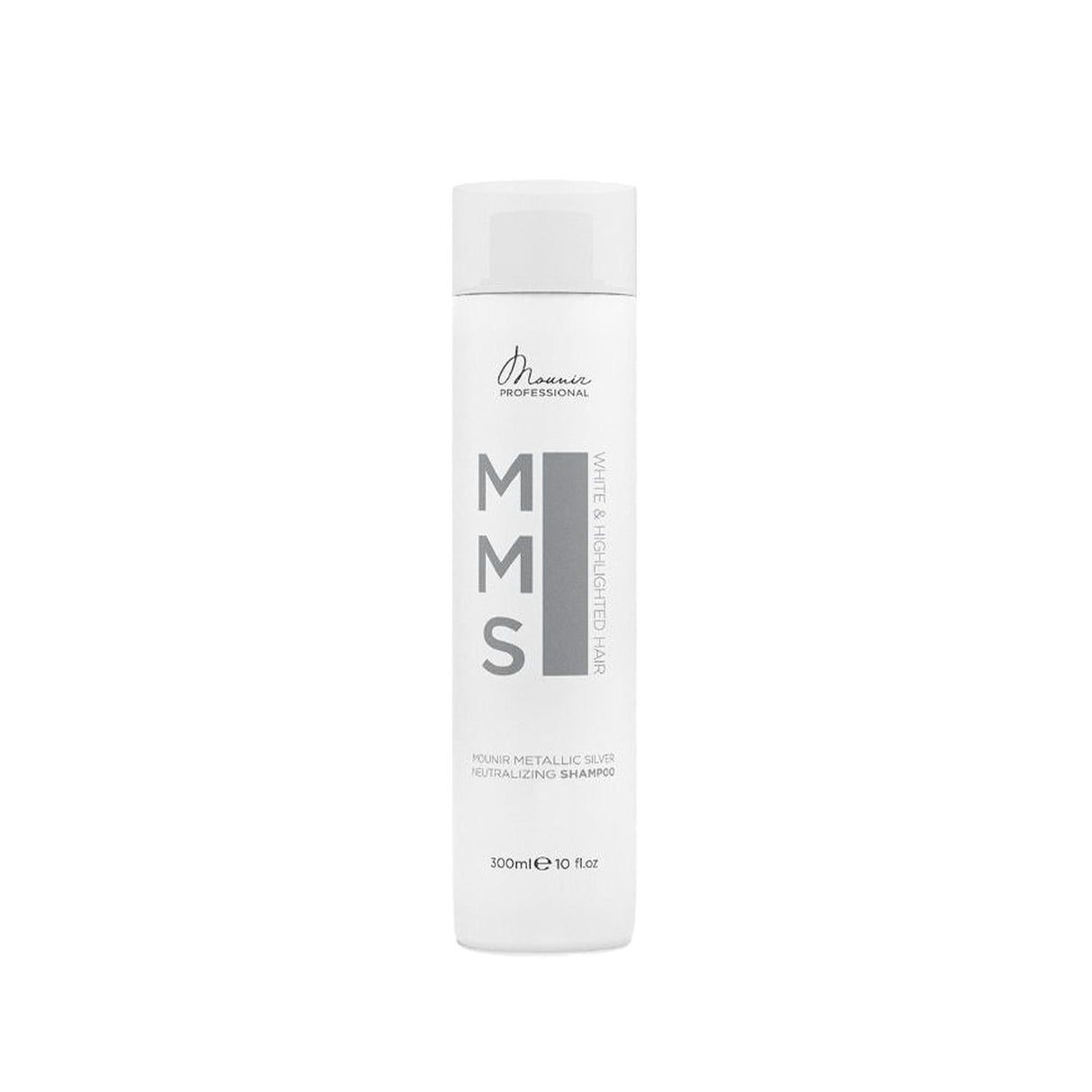 Mounir Gray Hair Shampoo - Metallic Silver Neutralizing for Gray & White Hair, 300ml