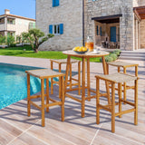 Patio Wood Bar Stools Set of 2/4