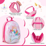 Juego de equipaje para niños de 2 piezas, 12 y 16 pulgadas, con mochila y maleta para viaje - Lindo unicornio