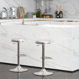 Modern Swivel Adjustable Height Bar Stool with Footrest for Pub Bistro Kitchen Dining