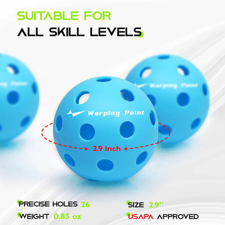 Pelotas de pickleball para práctica interior - Azul