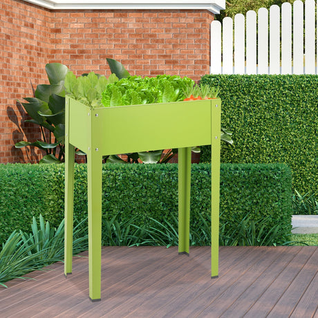 Mesa de cultivo elevada para jardín y flores de exterior de 24.5 x 12.5 pulgadas