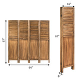 Divisor de ambientes plegable de 4 paneles de 1,70 m de altura