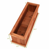 Macetero decorativo de madera para jardín, patio y ventana