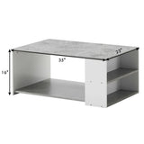 Mesa de centro Mesa auxiliar de sofá con estantes de almacenamiento