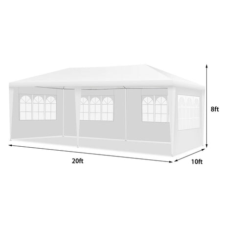 Carpa Dosel para Fiestas y Bodas al Aire Libre de 10 x 20 Pies con Paredes Removibles y Bolsa de Transporte