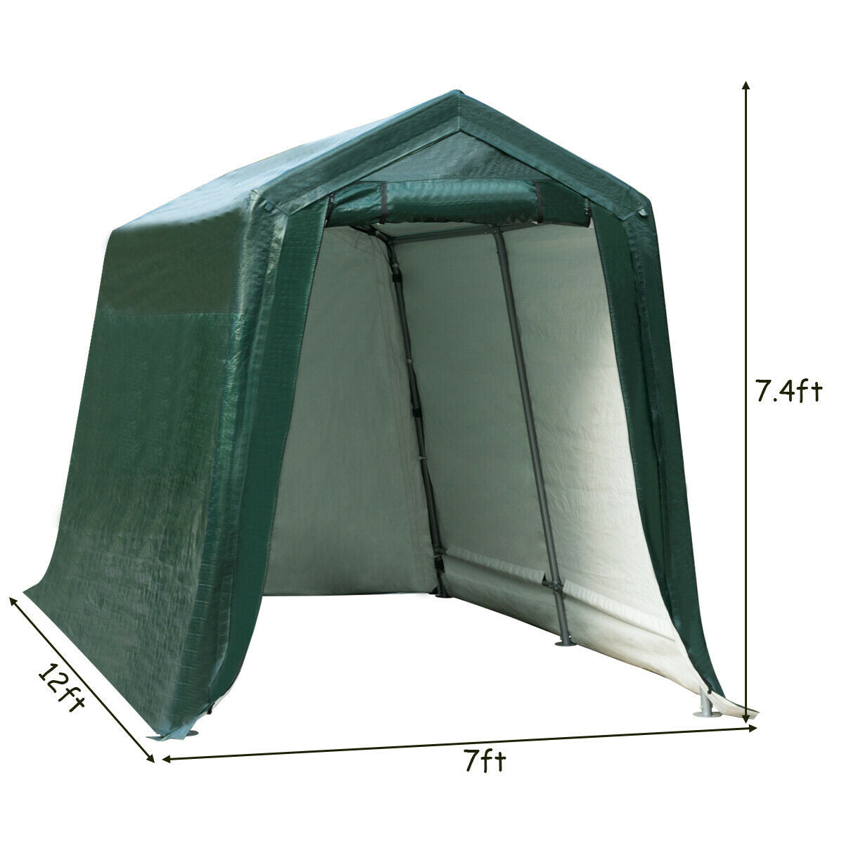 Cochera Exterior con Paredes Laterales y Cubierta Impermeable Antidesgarro