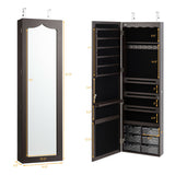 5 LEDs Jewelry Armoire Wall Mounted / Door Hanging Mirror