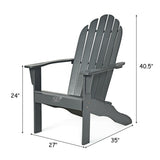 Silla Adirondack de exterior de madera de acacia con diseño ergonómico
