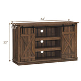 Mueble de TV con puertas corredizas tipo granero
