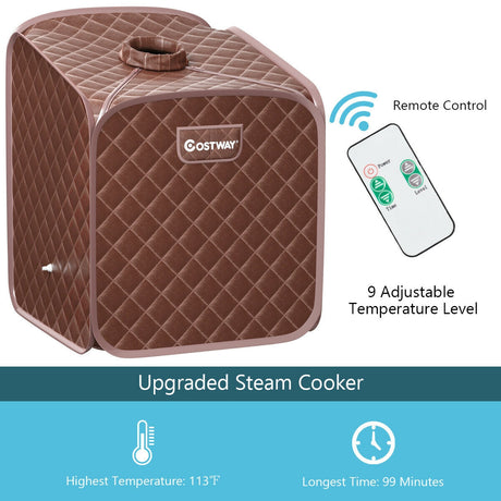 2L Sauna de Vapor Plegable Portátil para Spa-Café