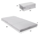 Colchón de espuma plegable de 4 pulgadas para sofá cama con asas