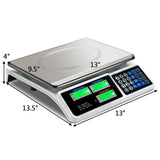 Balanza electrónica de cálculo de precios de 66 lb con pantalla LCD