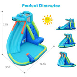 Piscina Inflable de Agua con Salpicaduras y Tobogán Sin Soplador