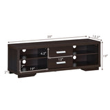 Mueble de TV Moderno Centro de Entretenimiento con 2 Cajones y 4 Estantes Abiertos