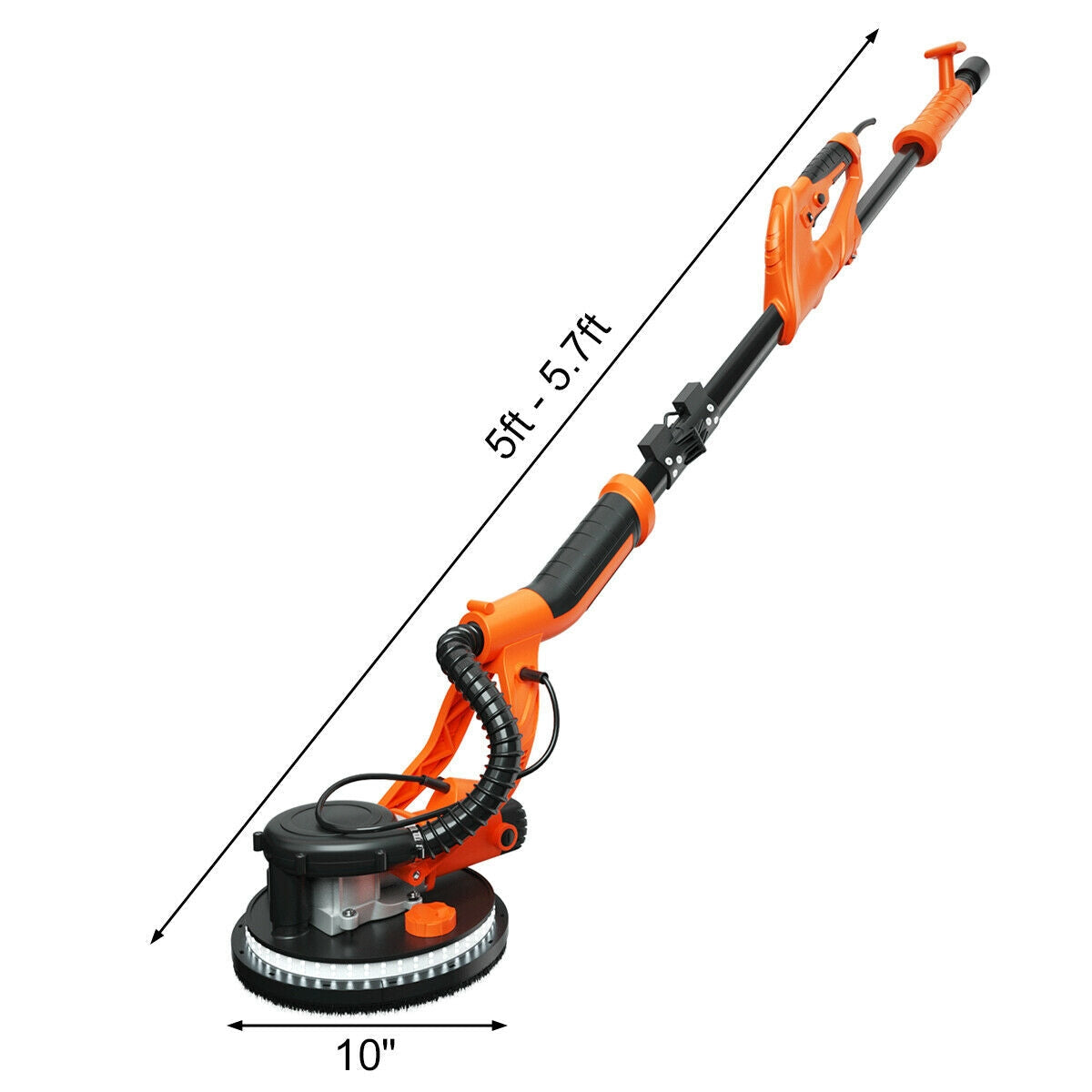 Lijadora eléctrica plegable para paneles de yeso de 750 W con velocidad variable