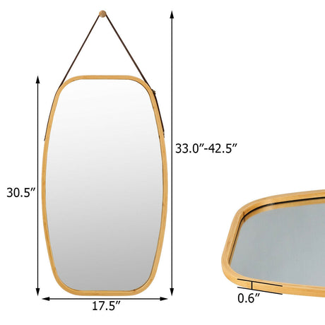 Espejo de pared rectangular moderno con marco de 30 pulgadas