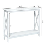 2-Tier Console X-Design Sofa Side Accent Table