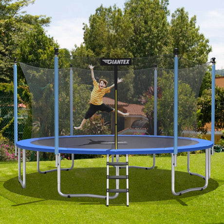 Trampolín de 15 pies para exteriores con red de seguridad