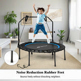 Trampolín de fitness plegable de 40 pulgadas con bandas de resistencia para el hogar ajustable
