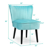 Juego de 2 sillones modernos tapizados con patas de madera maciza