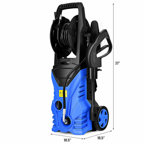 Limpiadora a presión eléctrica de 1800W y 2030PSI con carrete para manguera