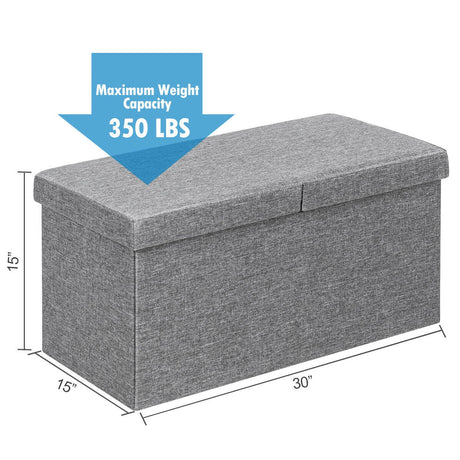 Puf otomano plegable de 30 pulgadas con tapa elevable