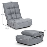 Sofá perezoso plegable con silla de suelo ajustable de 4 posiciones