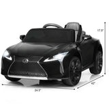 Coche eléctrico Lexus LC500 con licencia y control remoto para niños