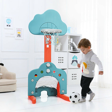 Set de baloncesto 3 en 1 para niños con pelotas